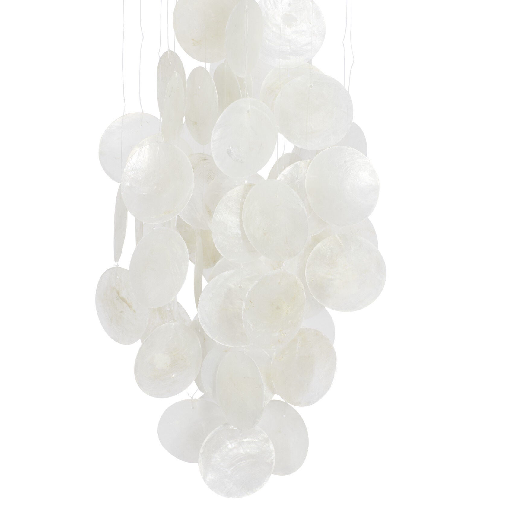 White Capiz Coastal Windchime, , alternate image number 3