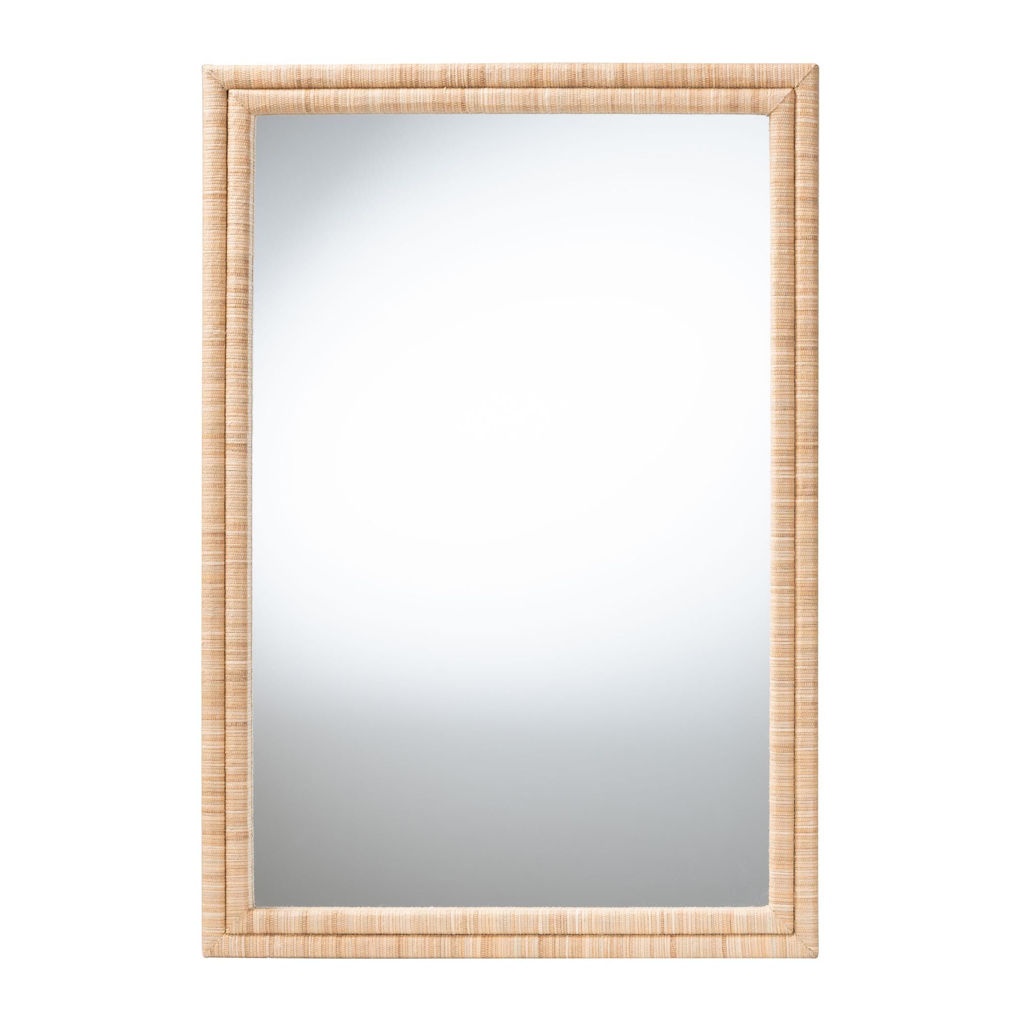 Canan Grasscloth Wall Mirror, BROWN, alternate image number 2
