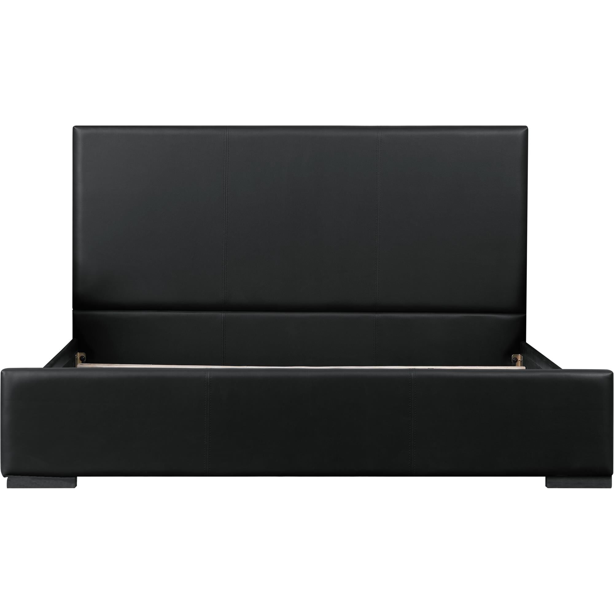 Abbey Platform Bed, Beige, Queen, BLACK, alternate image number 2