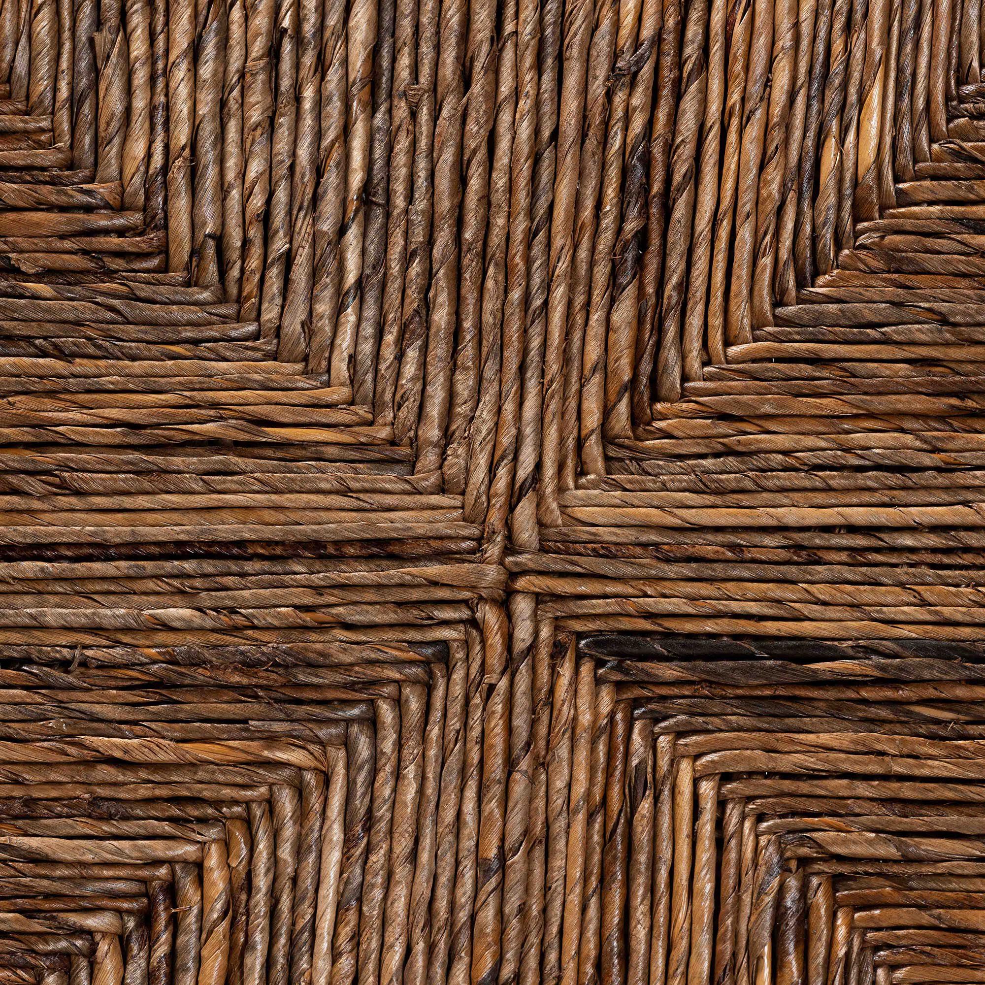 Close-up of woven seagrass texture pattern