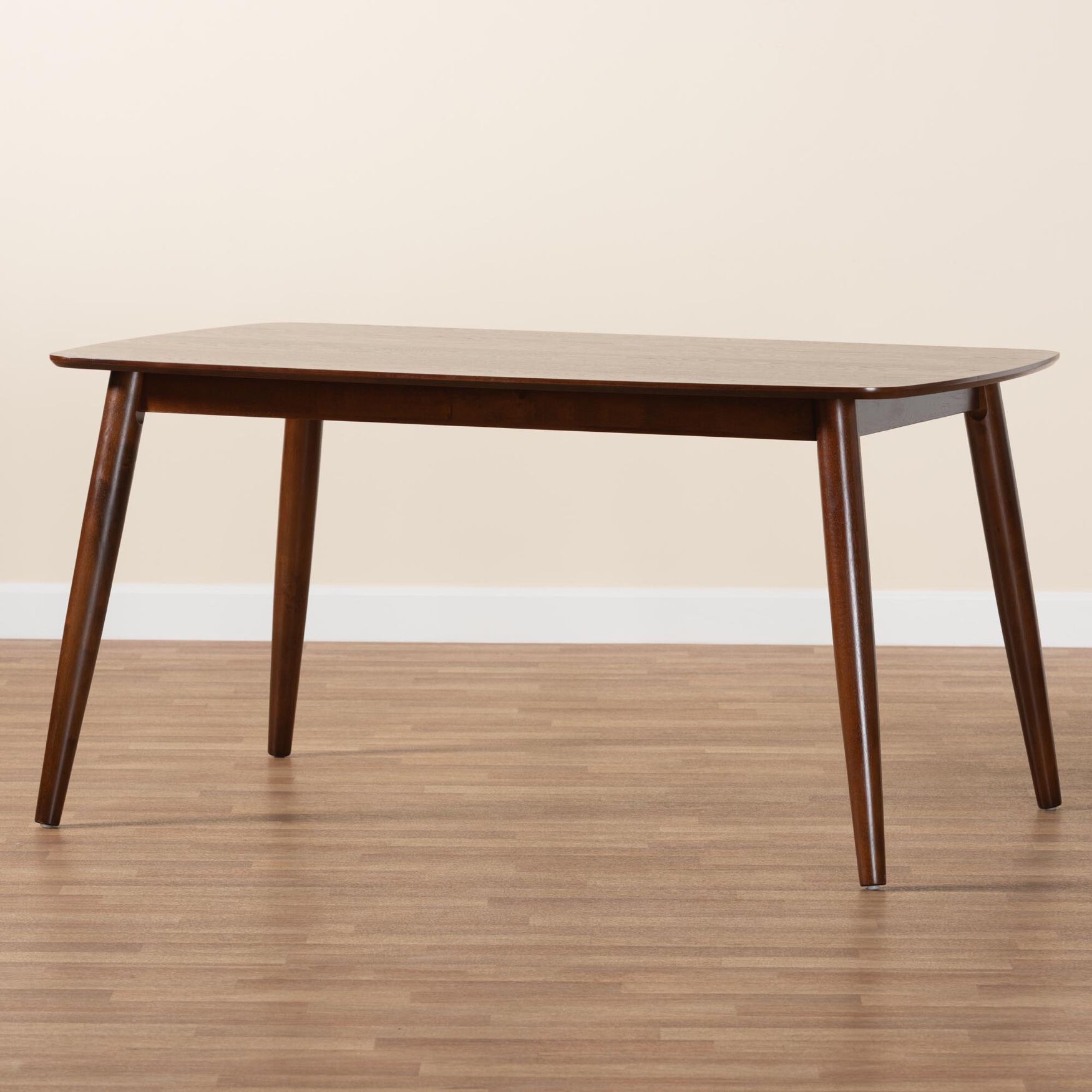 Flora Mid-Century Modern Black Finished Wood Dining Table, , alternate image number 7