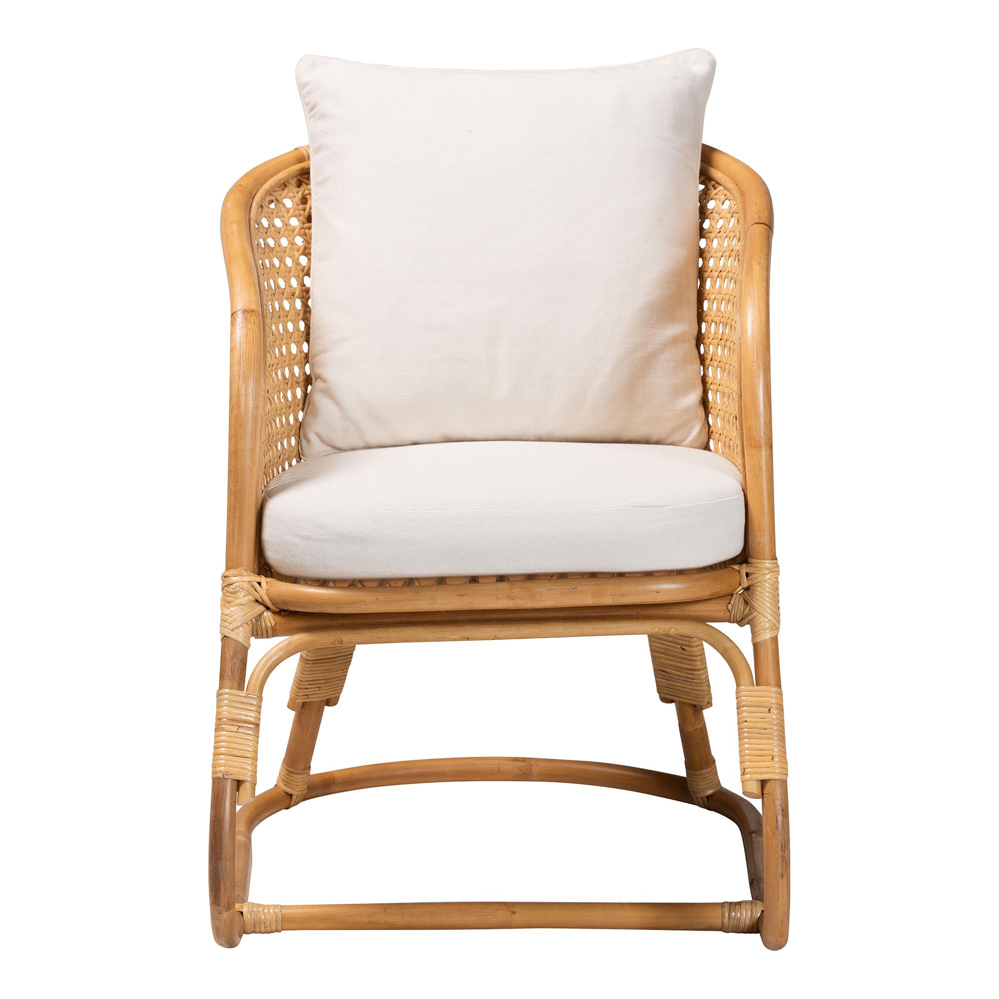 Niko Bohemian Light Honey Rattan Arm Chair, LIGHT, alternate image number 2