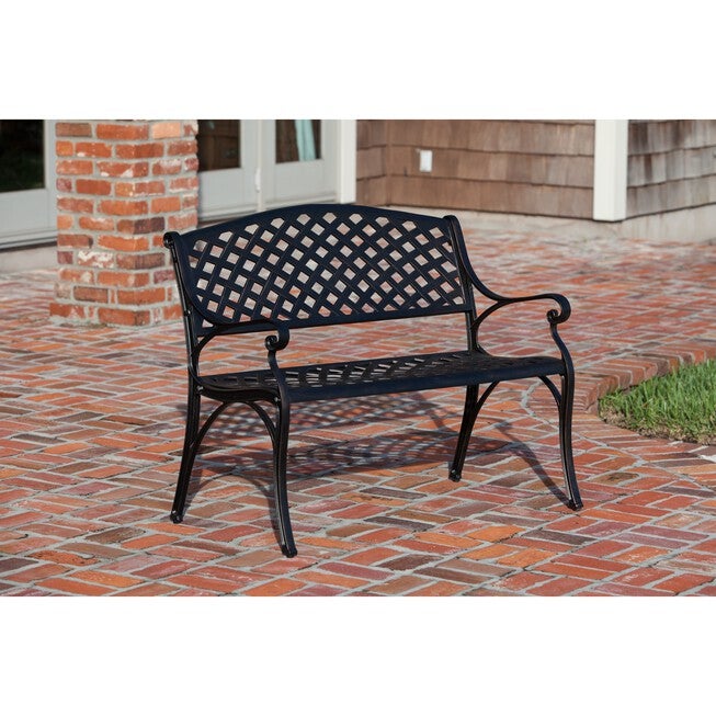 Antique Bronze Cast Aluminum Patio Bench, , on-hover image number null