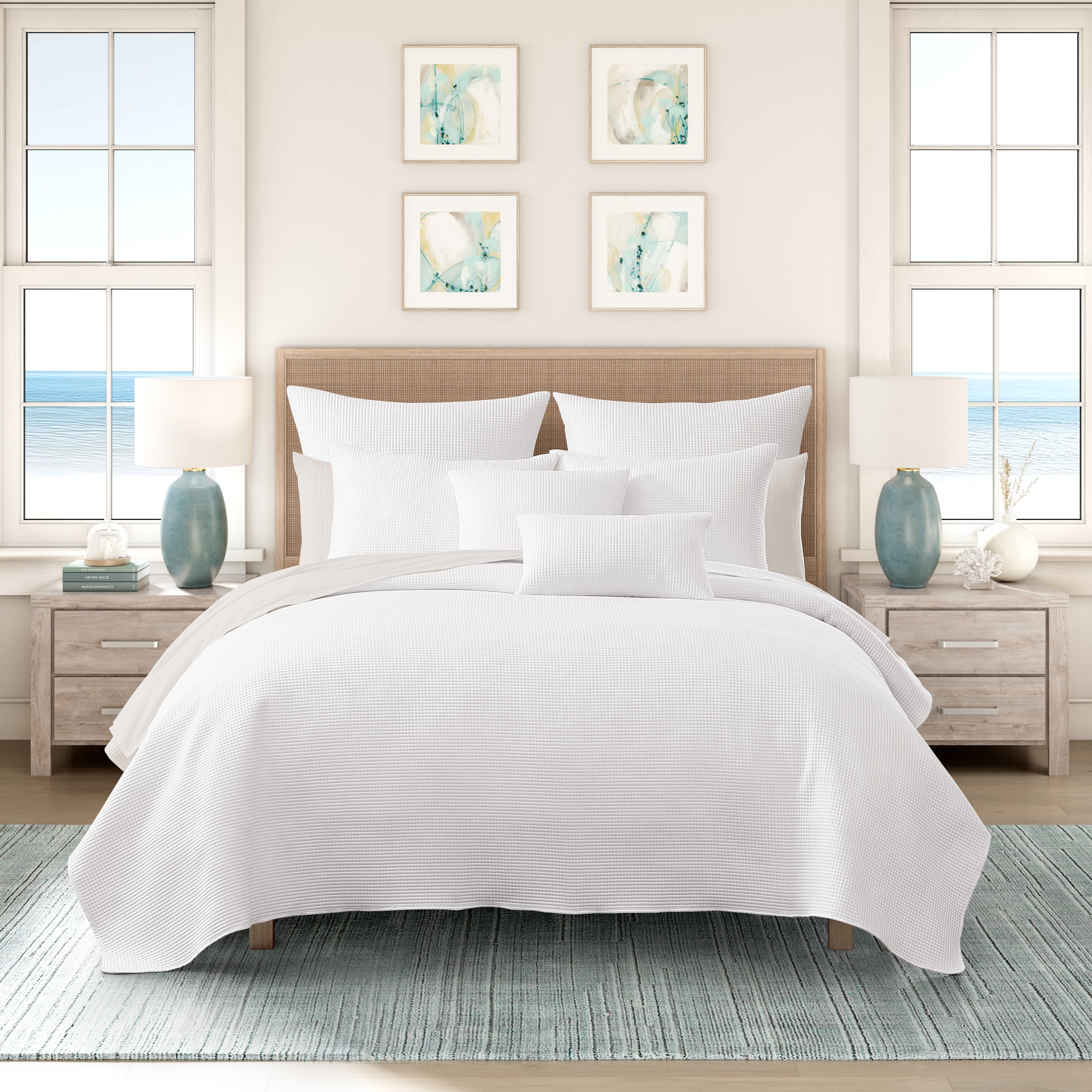 STILLWATER QUILT SET, WHITE, hi-res image number 0