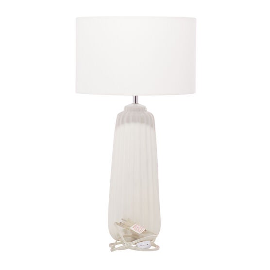White Stone Traditional Table Lamp, , alternate image number null