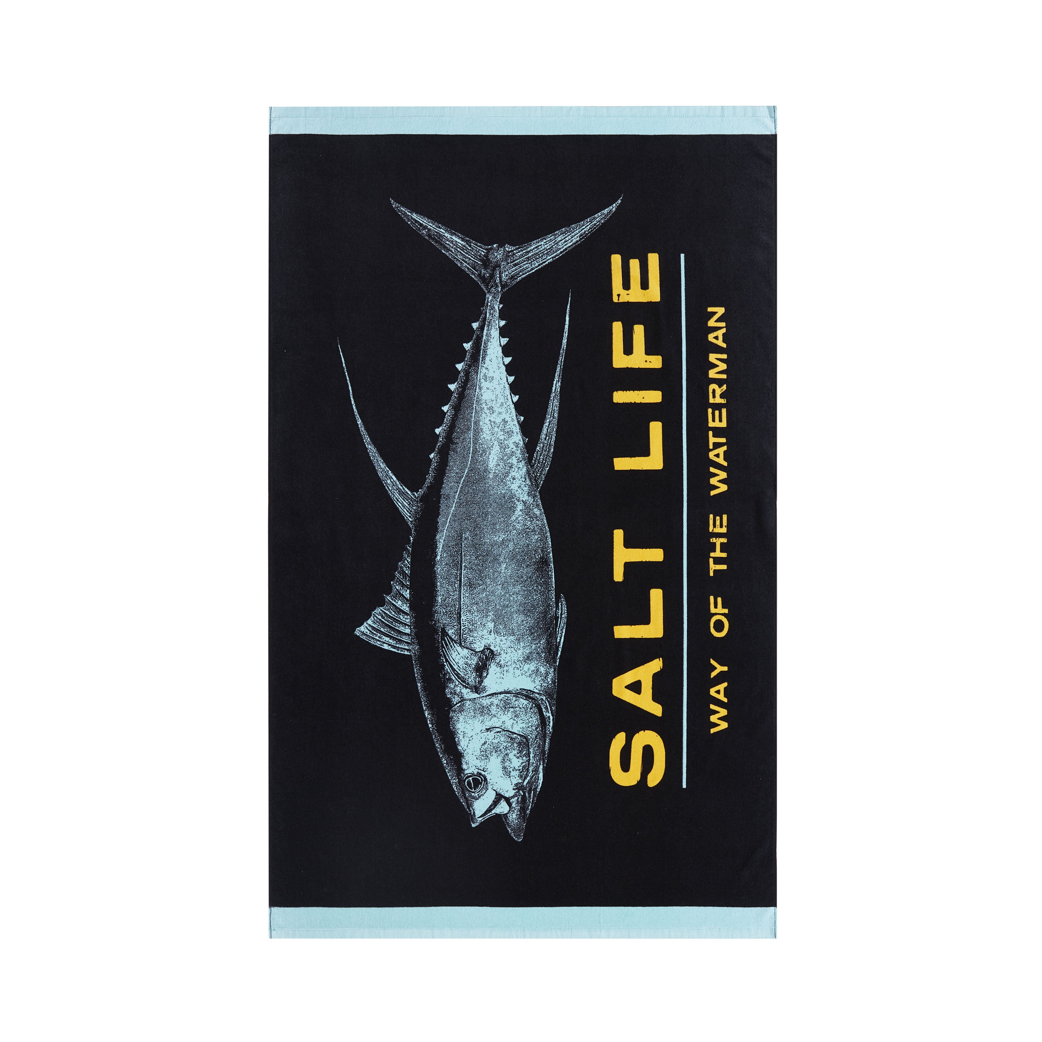 Way Of The Waterman Beach Towel, BLACK, alternate image number 2