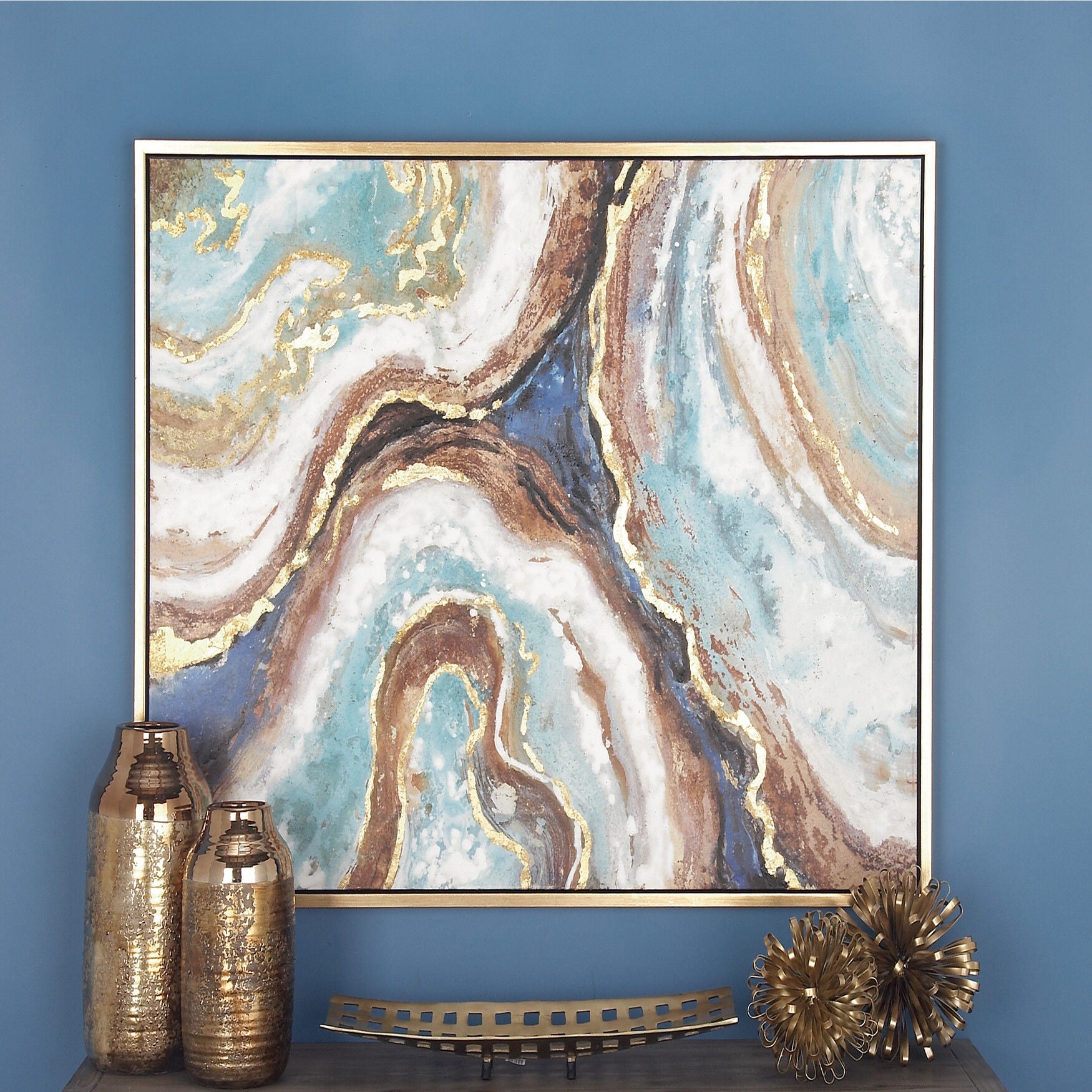 Multi Colored Glam Abstract Canvas Wall Art Framed Wall Art, , alternate image number 6