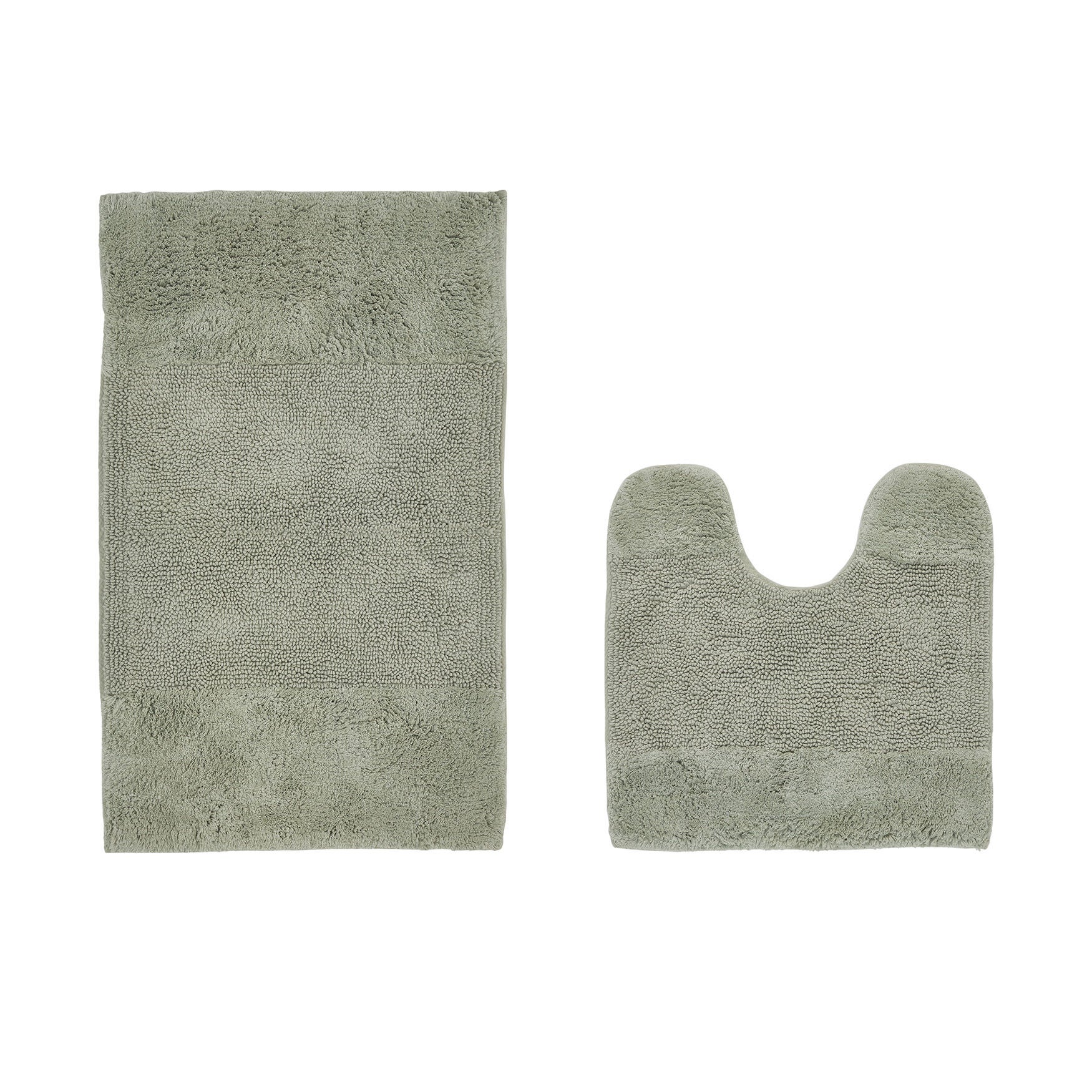 Granada Collection 100% Cotton 2 Piece (20 inches X 20 inches | 21 inches X 34 inches) Bath Rug Set, SAGE, hi-res image number 0