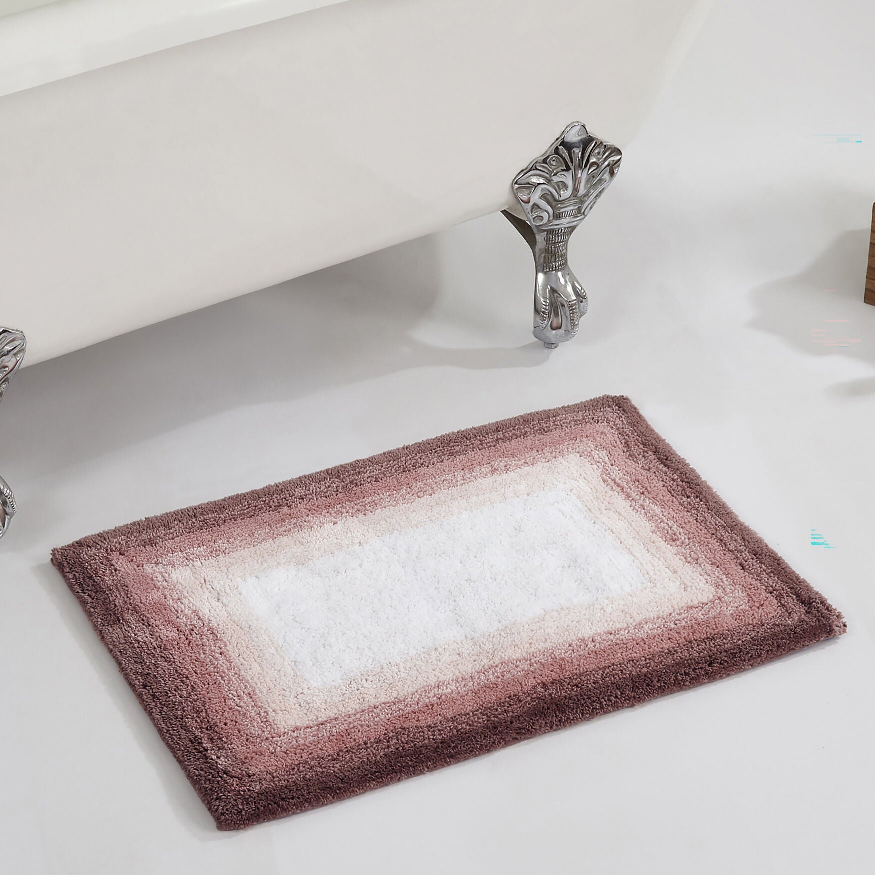Torrent Bath Mat Rug, 17 inches X 24 inches, ROSE, hi-res image number 0