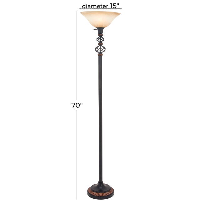 Black Metal Traditional Floor Lamp, , alternate image number 5