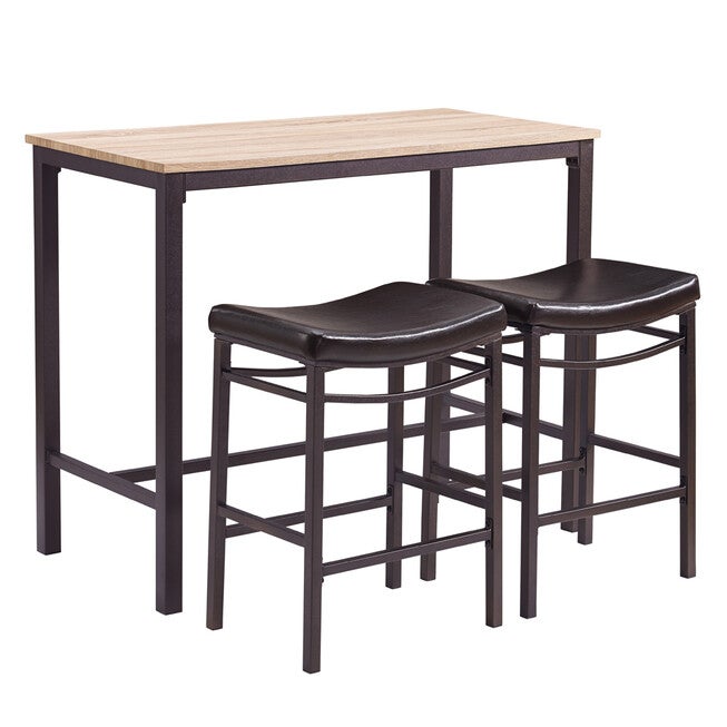 Betty Three Piece Pub Set, BROWN BLACK, hi-res image number 0