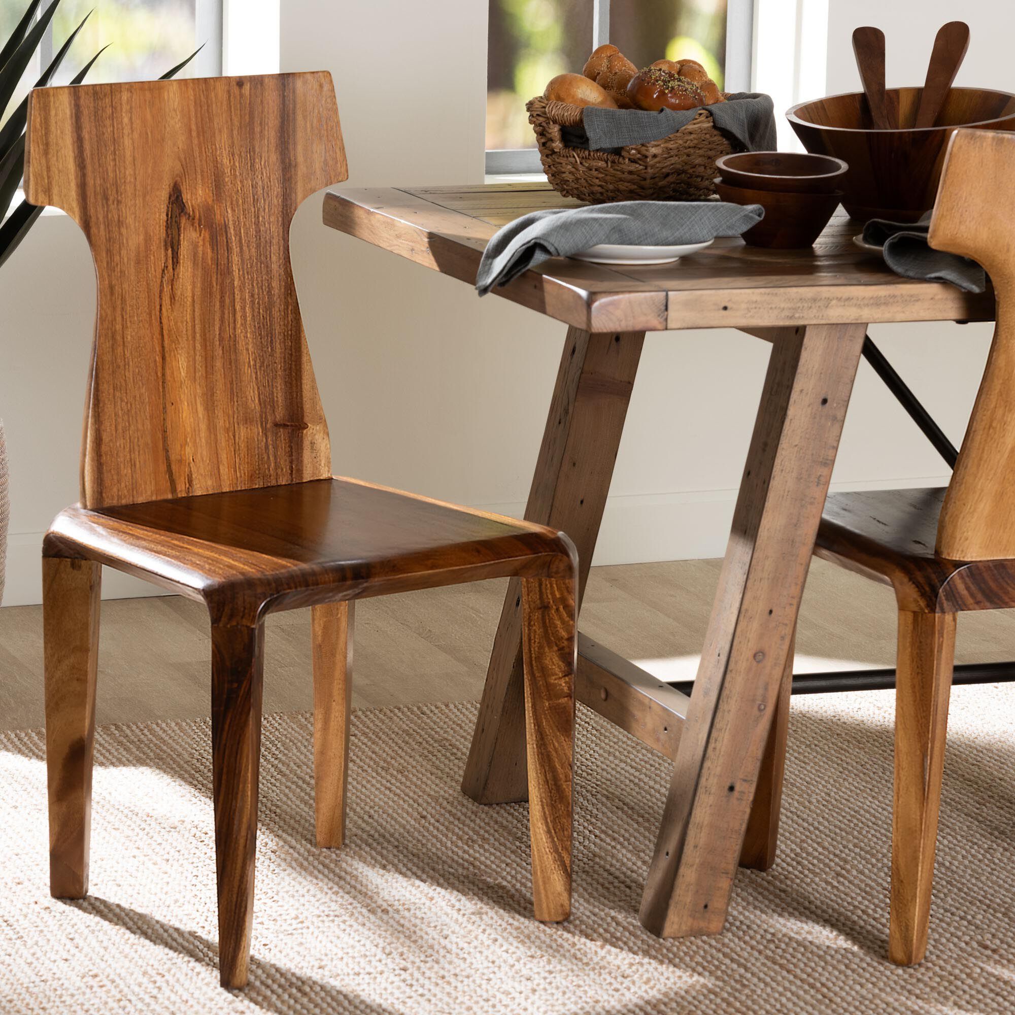 Larissa Suar Wood Dining Chair, BROWN, hi-res image number 0