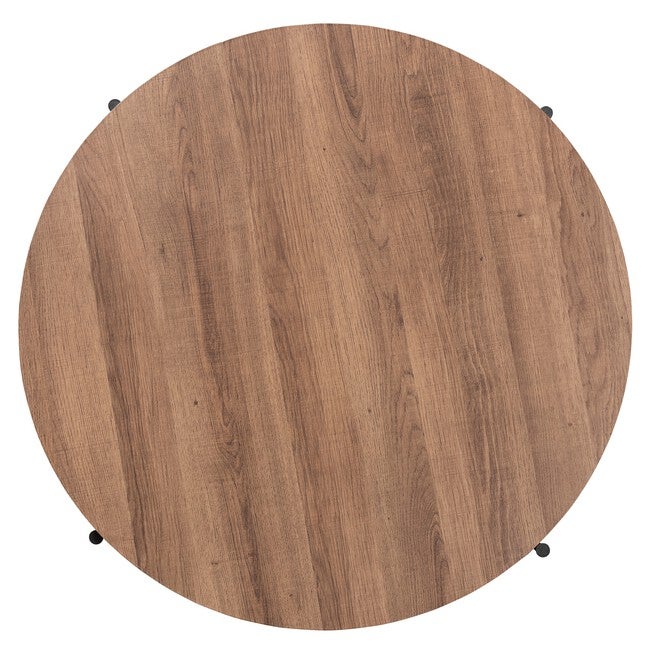 Umar Modern Industrial Walnut Brown Finished Wood And Black Metal Coffee Table, , alternate image number 3