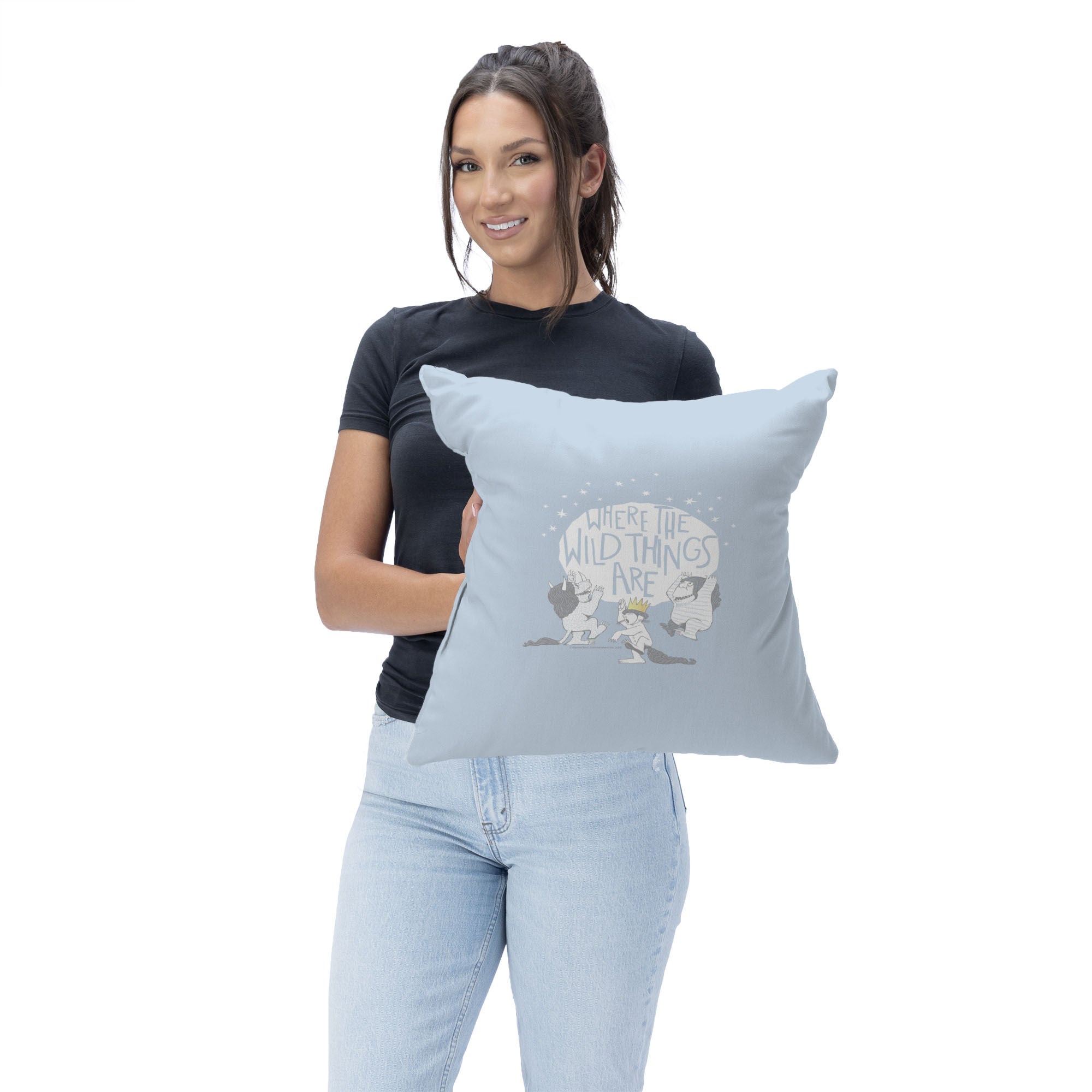 Warner Bros. Where the Wild Things Are Wild Things Throw Pillow 18X18 Inches, BLUE, on-hover image number 1