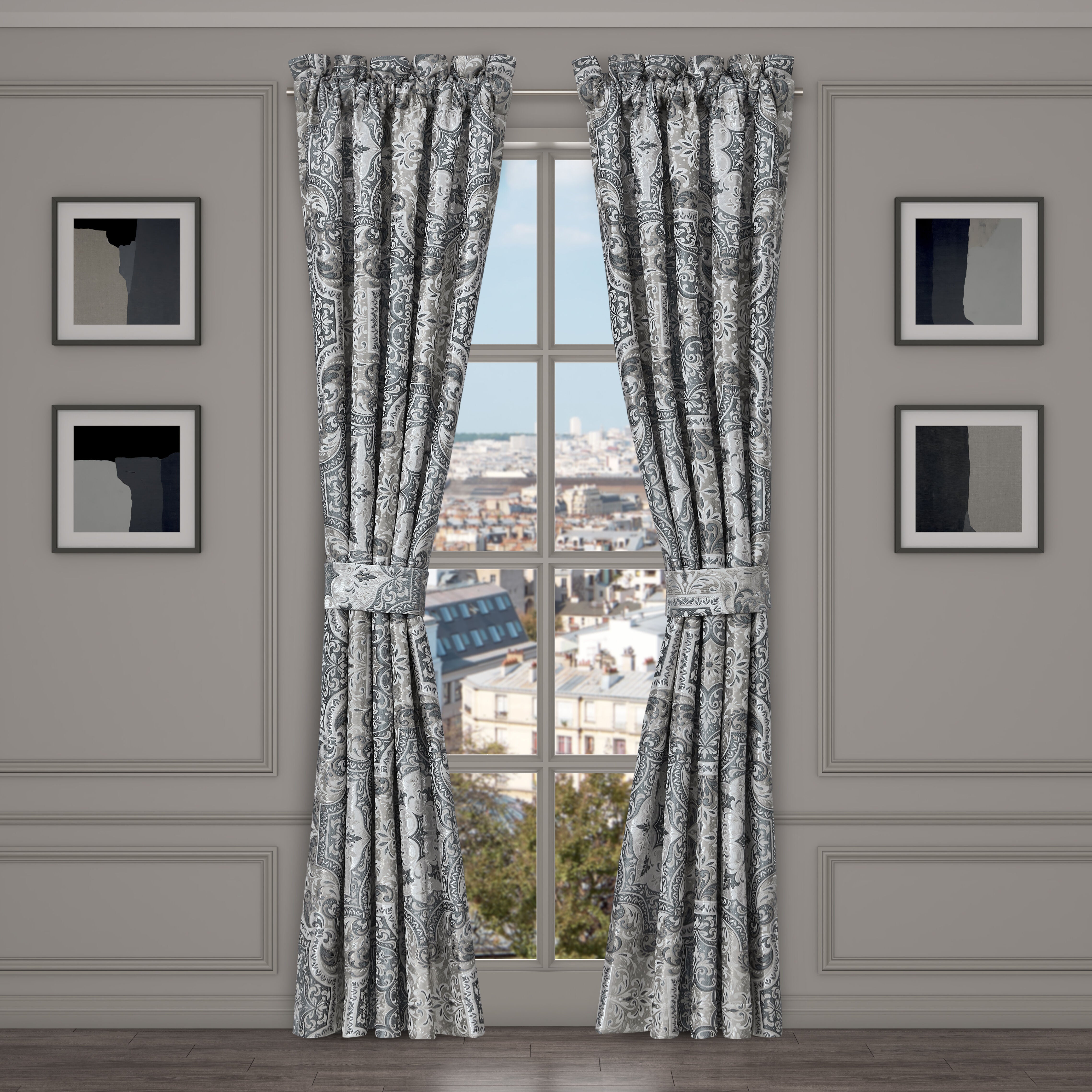 LISBON 84 inches WINDOW PANEL PAIR, SLATE, hi-res image number 0