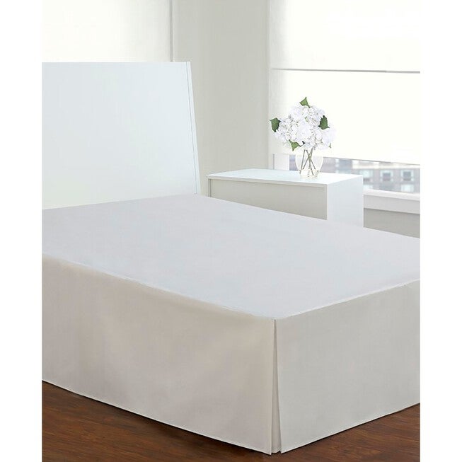 Luxury Hotel Classic Tailored 14 inches Drop White Bed Skirt, , on-hover image number 1