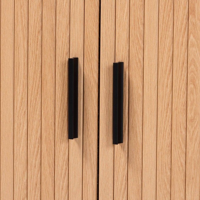 Lucia Fluted Wood Storage Cabinet, LIGHT OAK, alternate image number 5