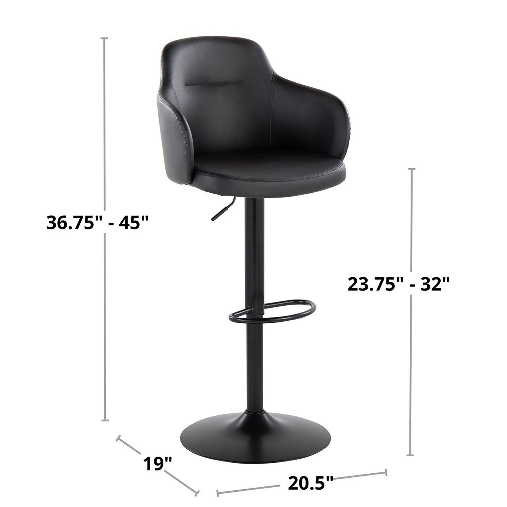 Boyne Adjustable Barstool - Set Of 2, , alternate image number 8