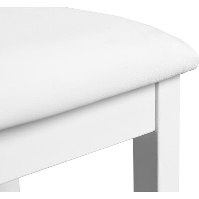 Kendal Dining Bench, White, WHITE, alternate image number null