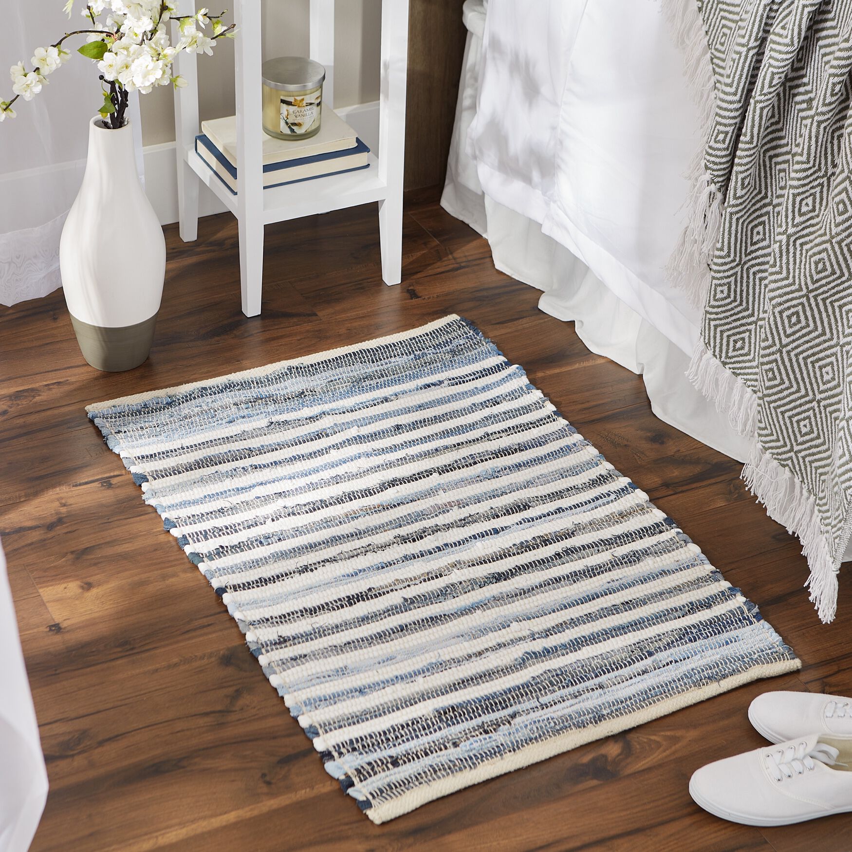 Multi Denim Rag Rug 2X3Ft, , alternate image number 3