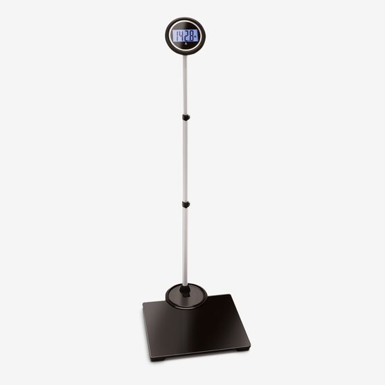 550 lbs. Weight Capacity Extendable Extra Wide Scale, BLACK SILVER, hi-res image number null