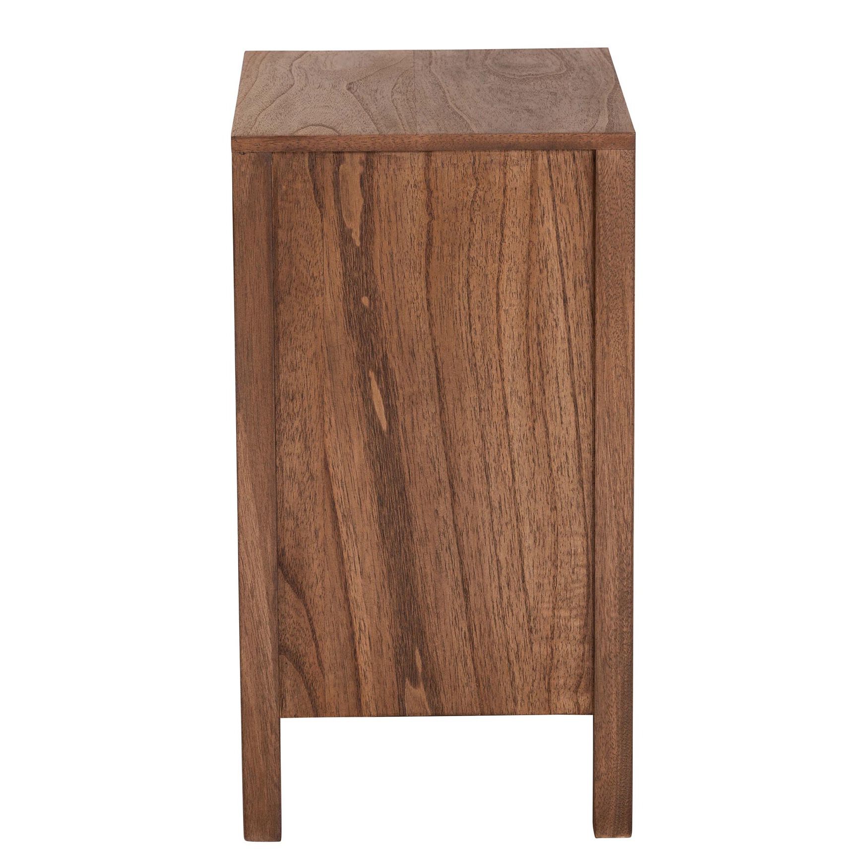 Holitz Modern Bohemian Walnut Brown Finished Bayur Wood Nightstand, , alternate image number 9