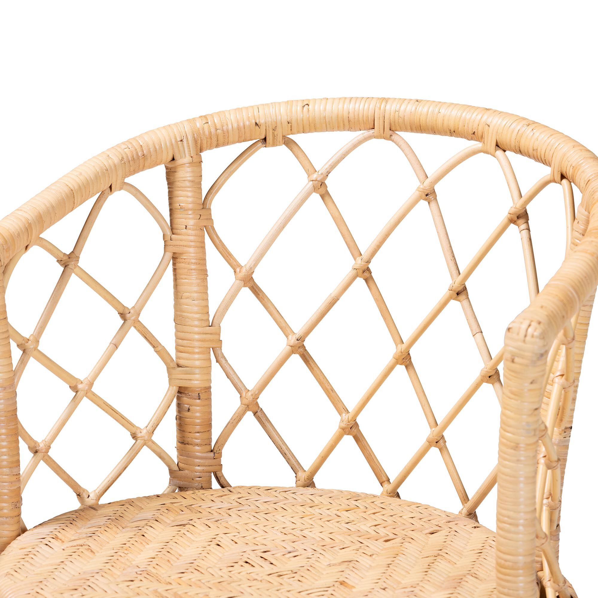Ayu Bohemian Light Honey Rattan Swivel Counter Stool, NATURAL, alternate image number 5