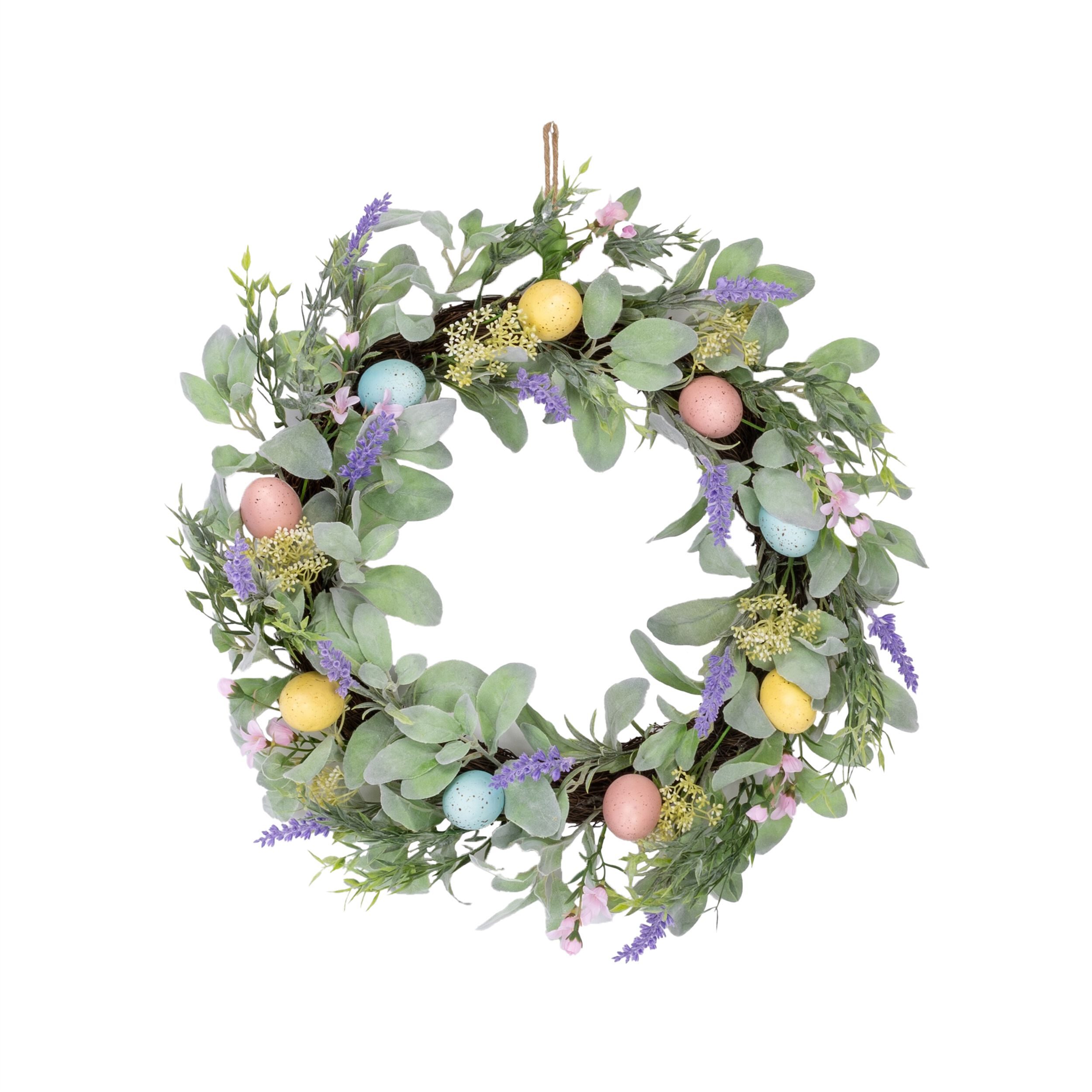 Pastel Egg Daisy Wreath, MULTICOLOR, hi-res image number 0