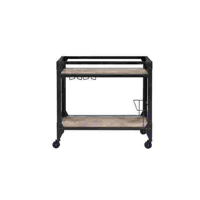 Serving cart with two shelves