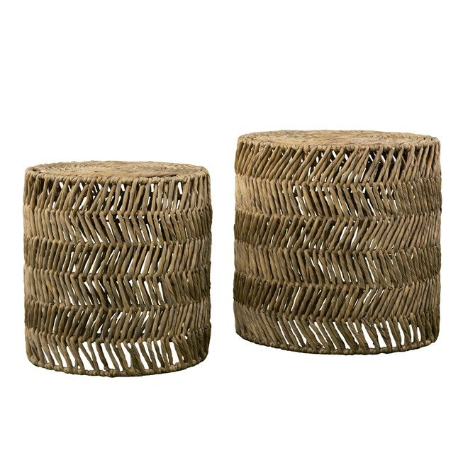 Davari Water Hyacinth Nesting Tables 2Pc Set, , on-hover image number null