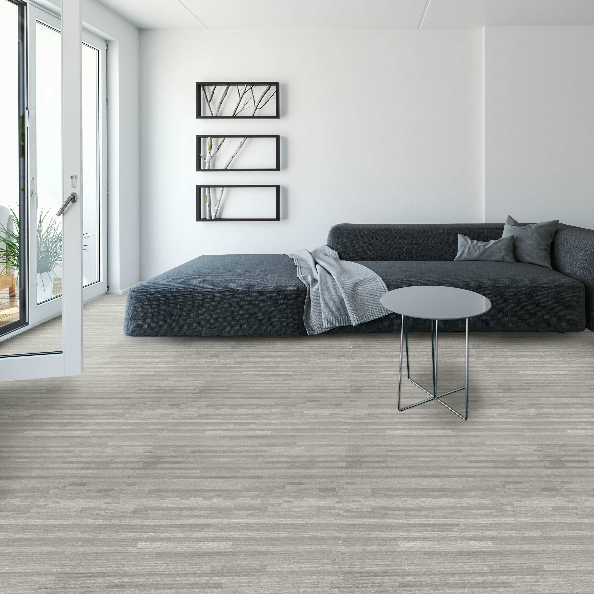 Interlocking Foam 24x24 Anti Fatigue Floor Tiles 4 tiles/16 Sq. Ft. - Grey, GREY, alternate image number 3