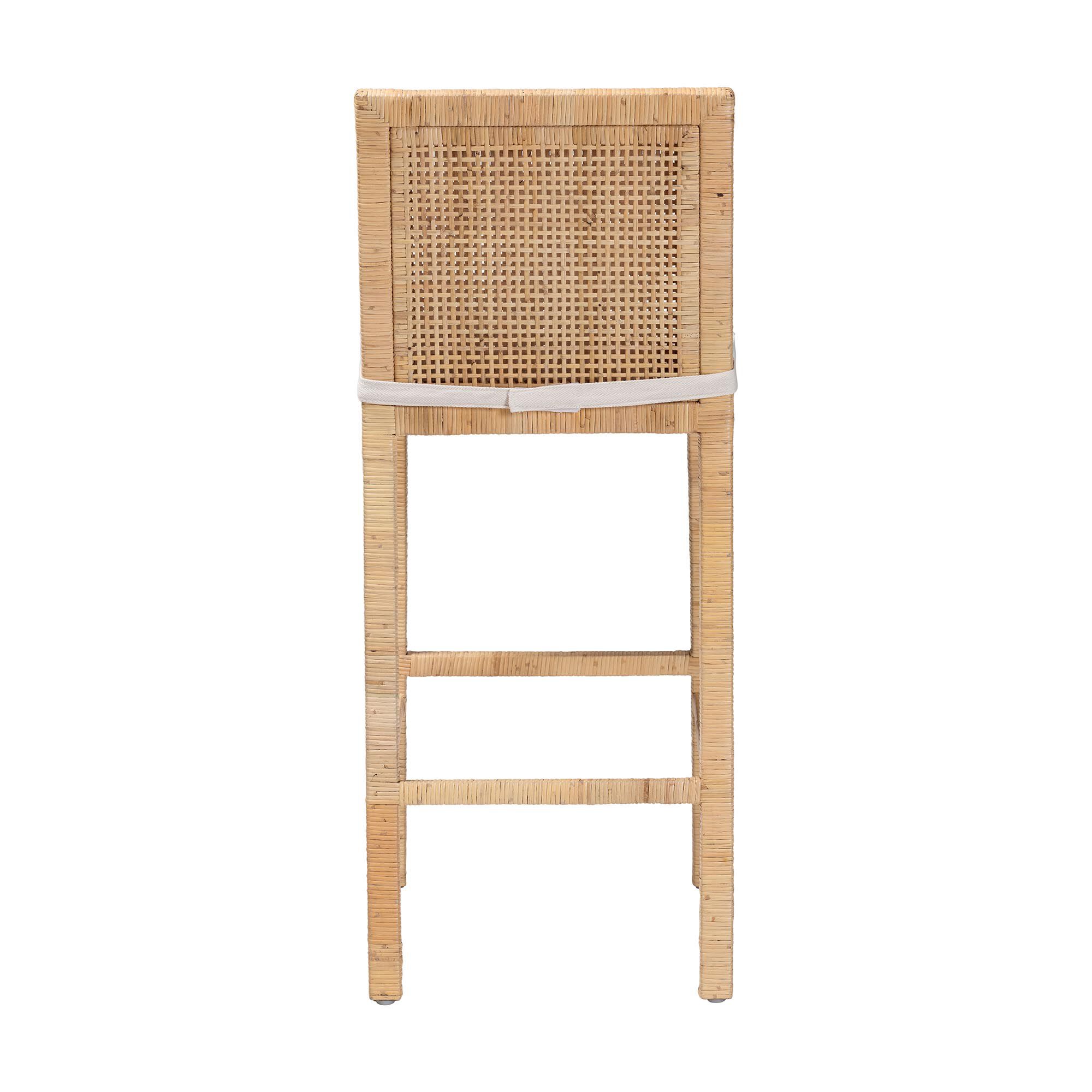 Sofia Bohemian Natural Rattan Bar Stool, NATURAL, alternate image number 4