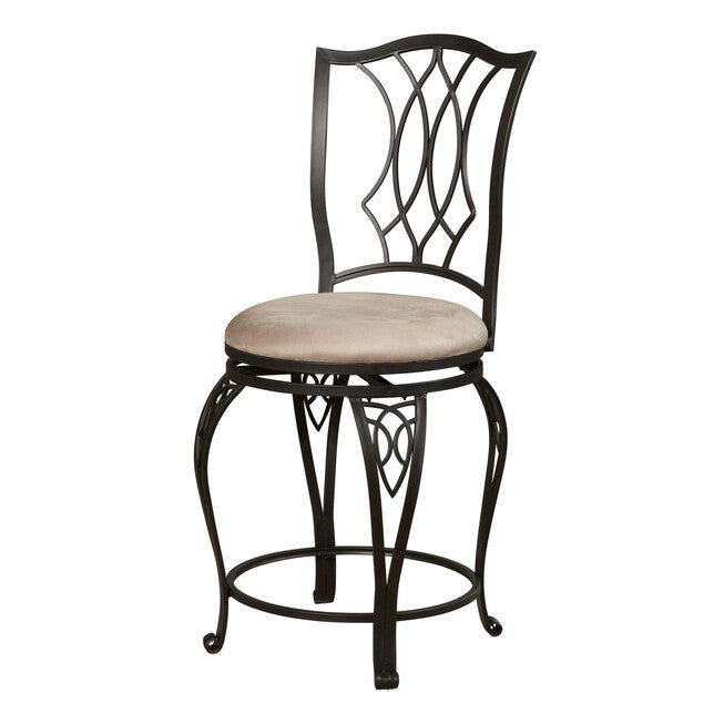 Big & Tall Diamond Top Counter Stool 24 inches, SILVER, hi-res image number 0