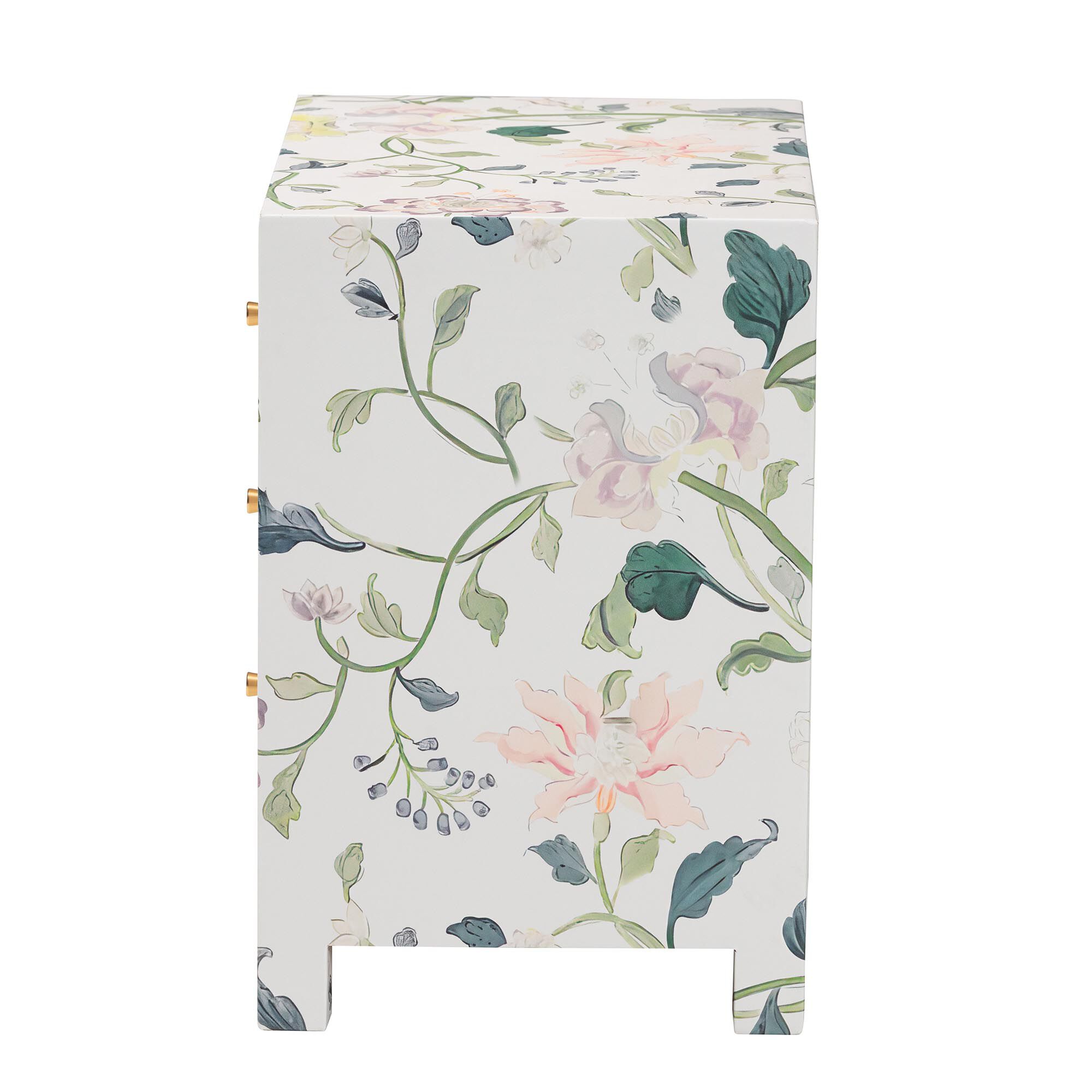 Connery Floral  End Table, MULTICOLOR, alternate image number 4