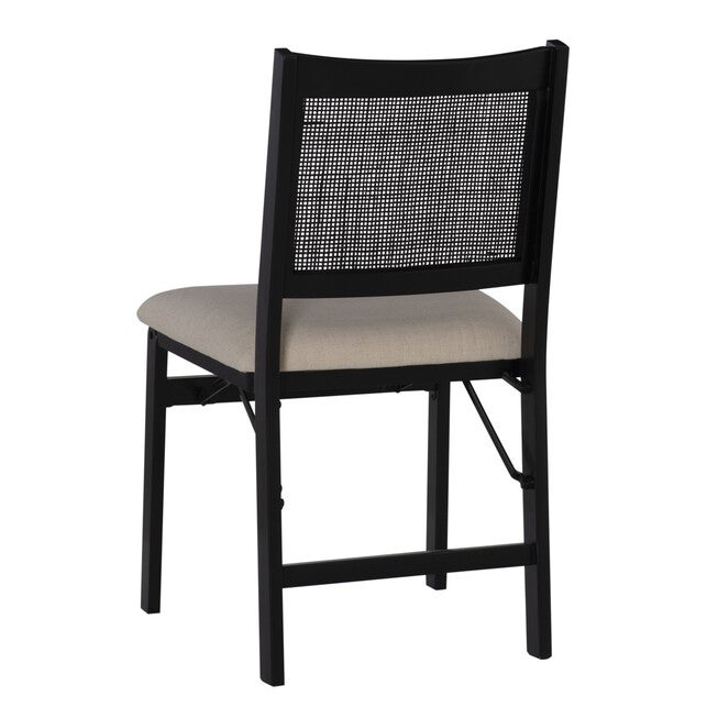 Beaux Cane Back Black Folding Chair Folding Dining Chairs, , alternate image number null