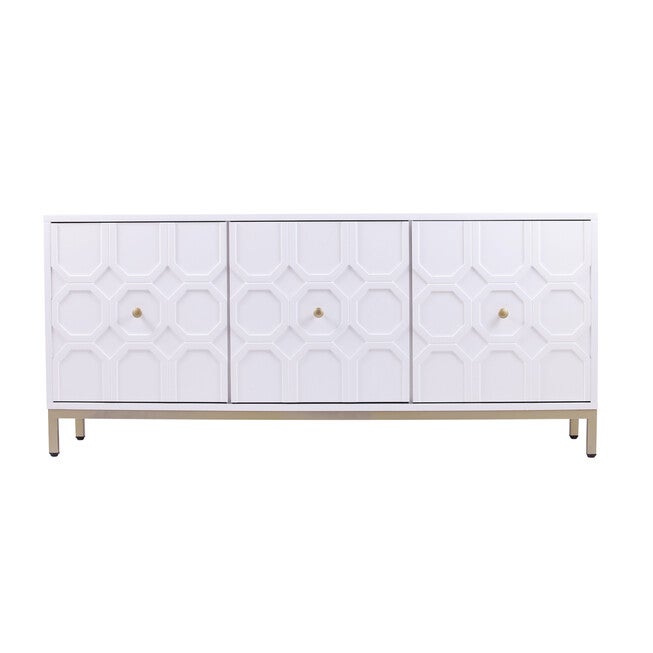 Gramdlynn Antique White Three-Door Accent Cabinet, , alternate image number null