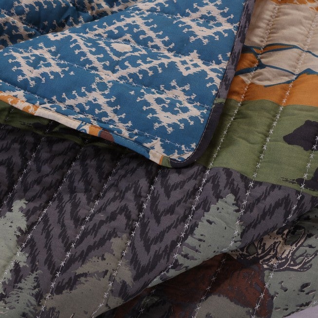 Black Bear Lodge Quilted Throw Blanket, , alternate image number 2