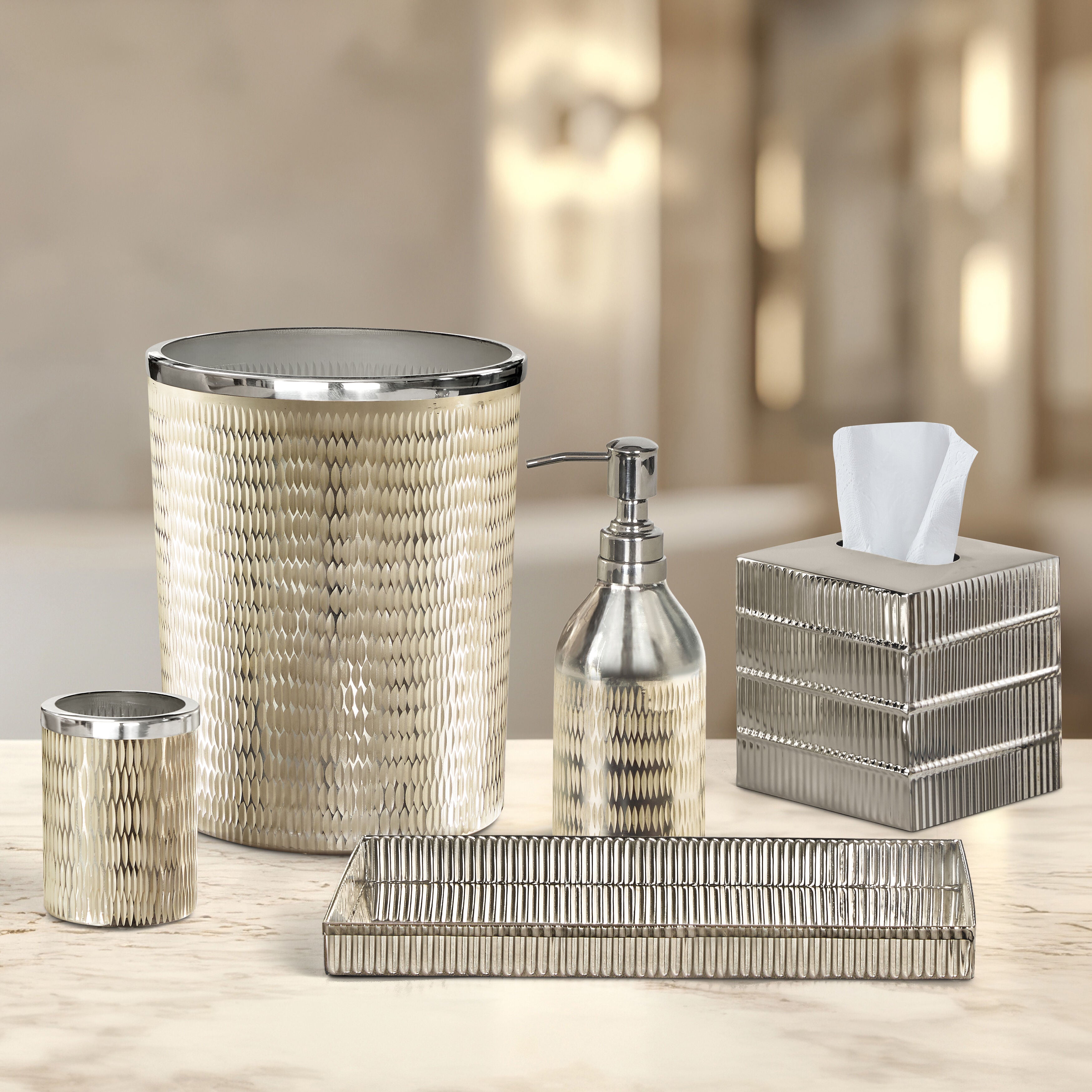 TANNA BATH ACCESSORIES TISSUE COVER, TURQUOISE, alternate image number 1