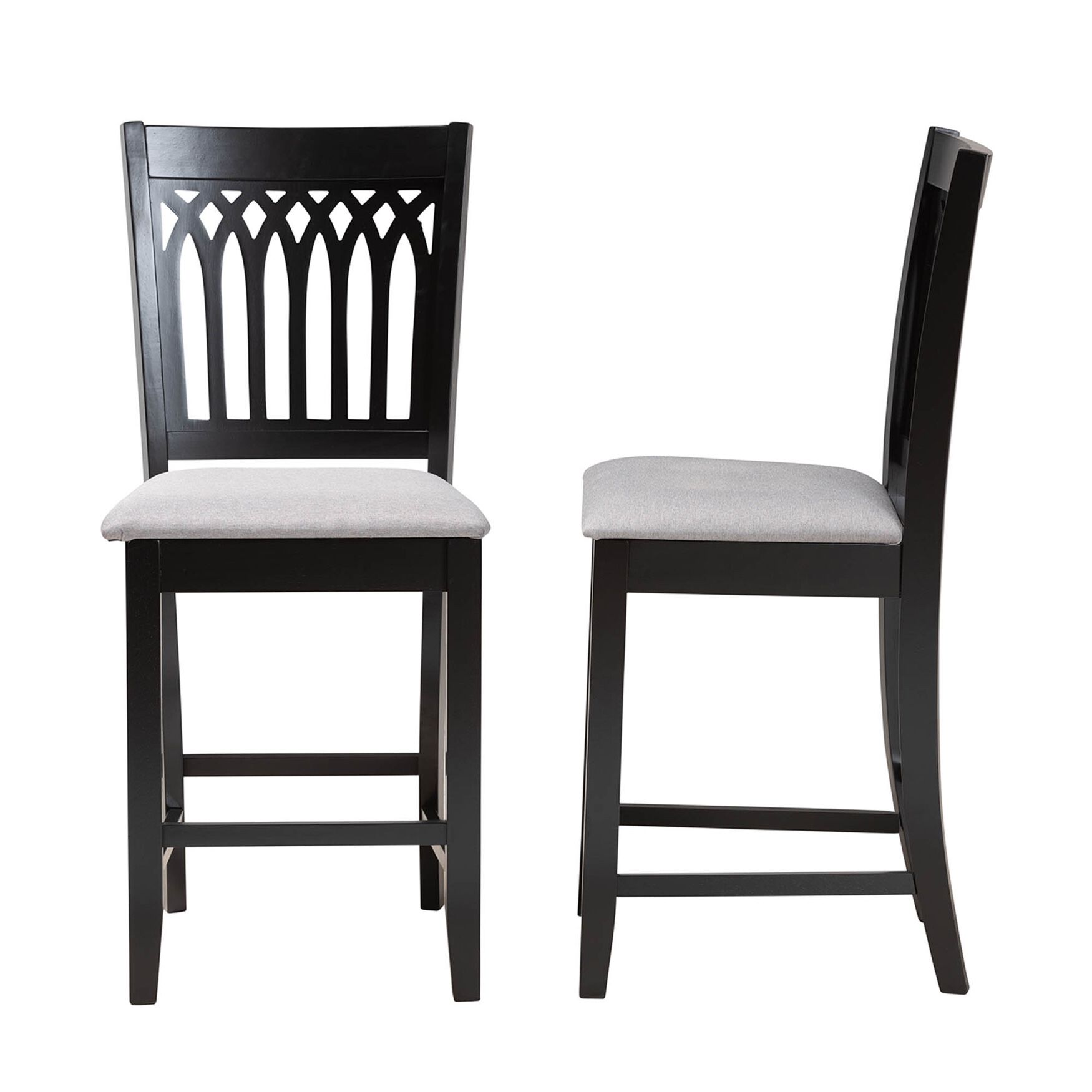 Genesis Modern Beige Fabric And Dark Brown Finished Wood 2-Piece Counter Stool Set, , alternate image number 9