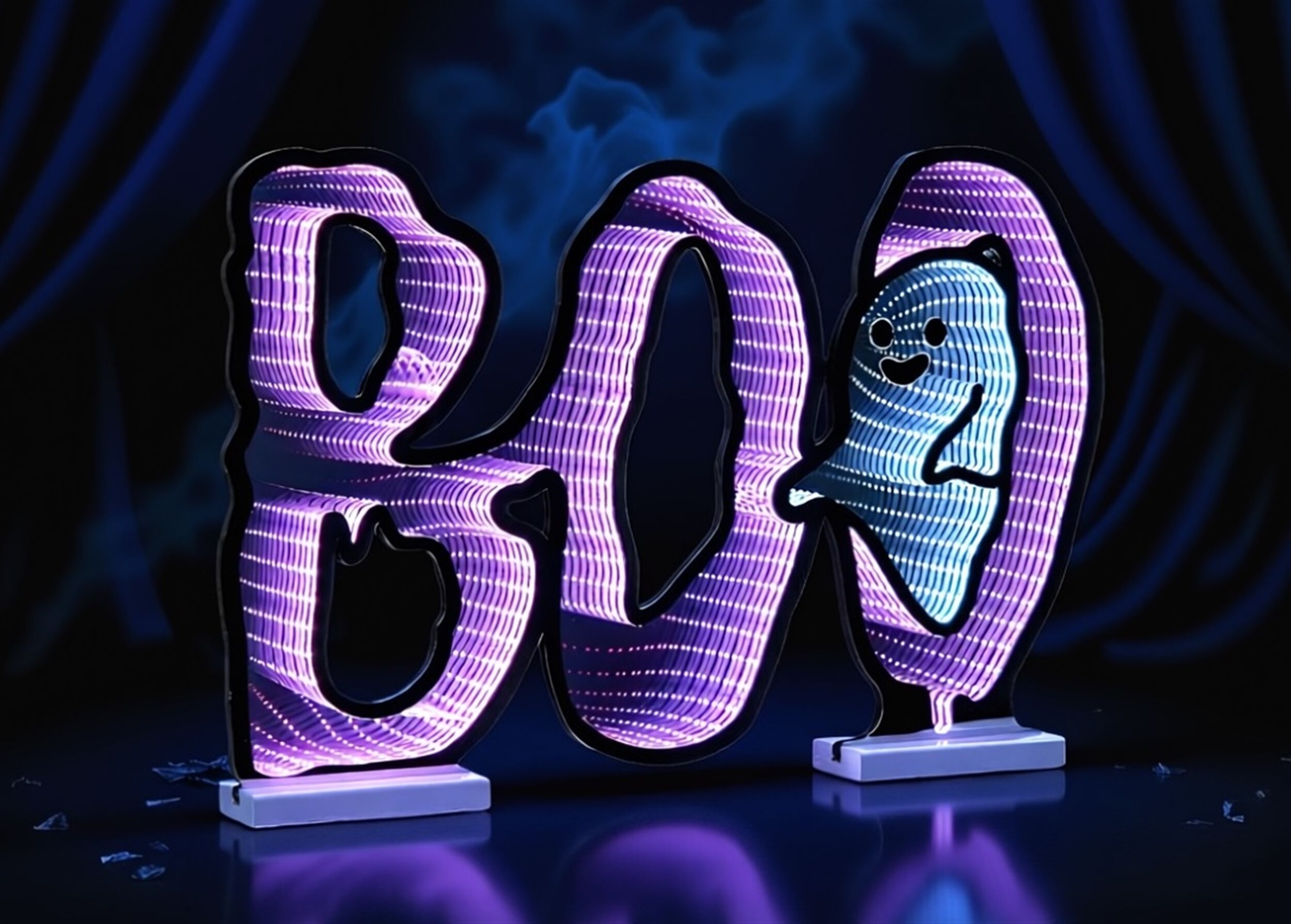 BOO/Ghost Ekkolight 23.5 inchesL, PURPLE BLACK WHITE, hi-res image number 0