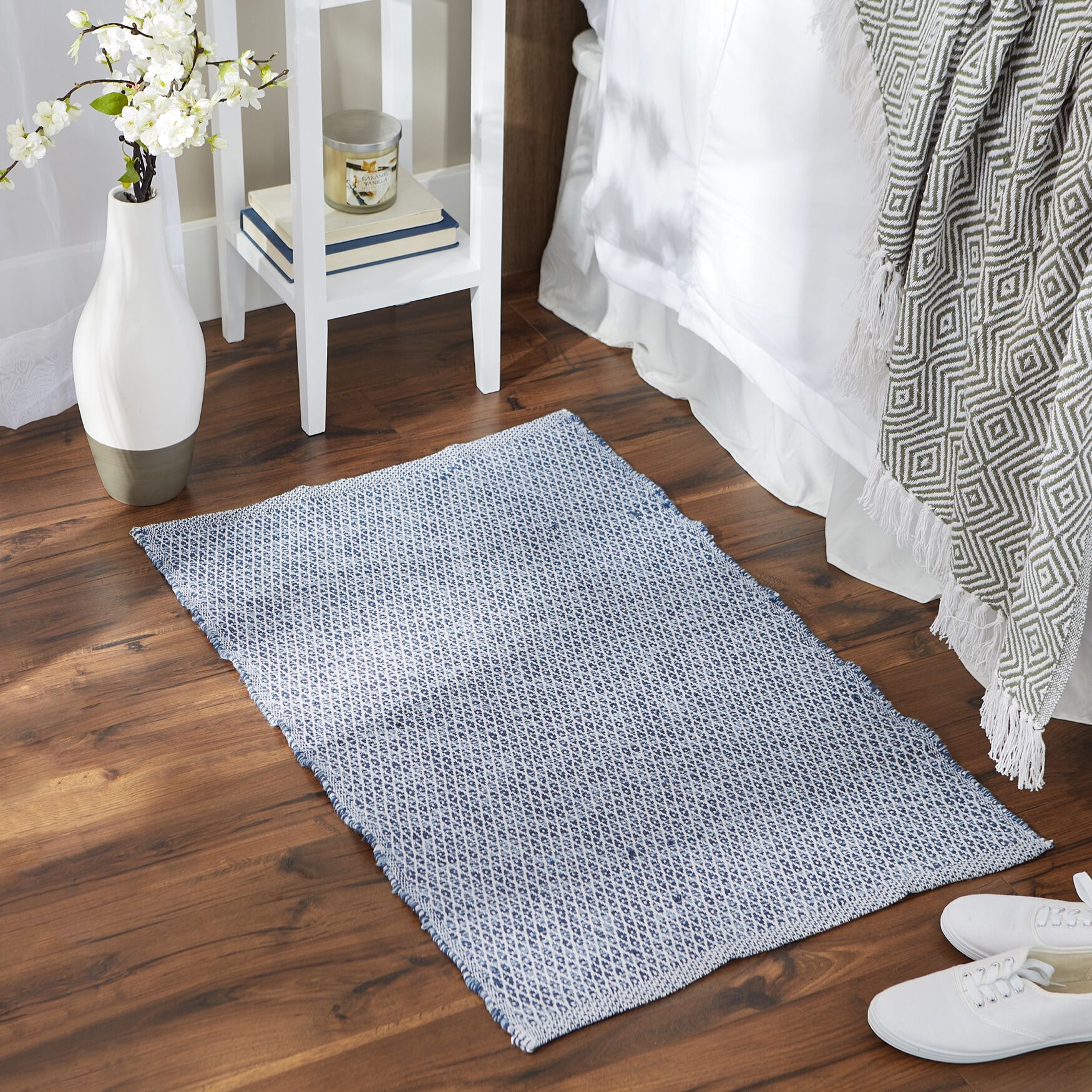 Artichoke Diamond Handwoven Recycled Yarn Rug 2X3 Ft Floor Coverings, , alternate image number 3