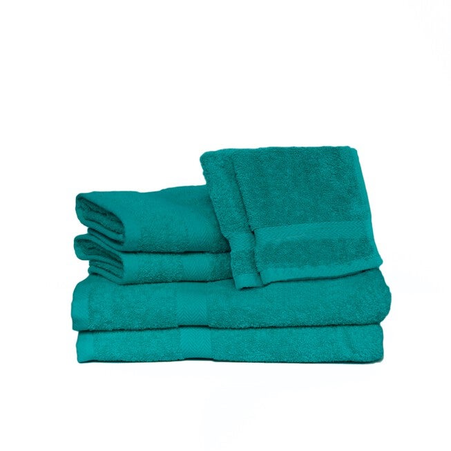 Deluxe 6-Pc. Towel Set, TEAL, hi-res image number 0