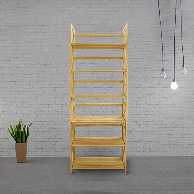 Montego 3-Shelf Folding Bookcase -Natural, , alternate image number 10