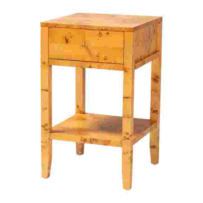 Wood nightstand standalone image with two drawers