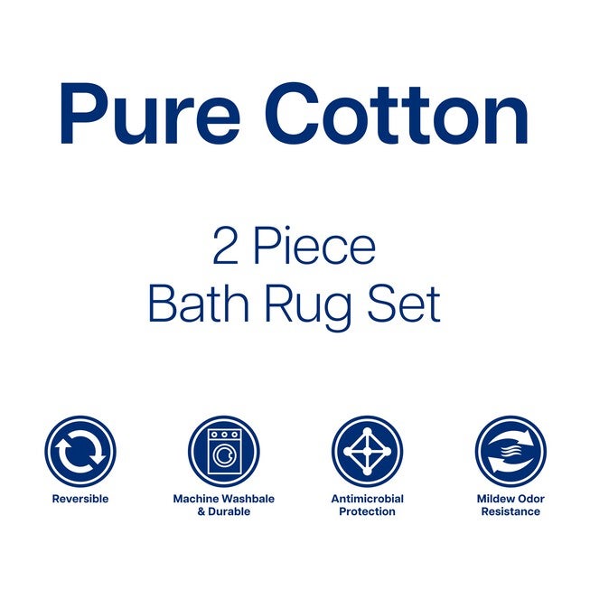 Arm & Hammer Reversible Double Border 2-PC Bath Rug, , alternate image number null