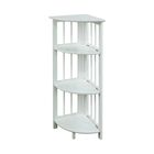 4-Shelf Corner Folding Bookcase-White, , alternate image number null