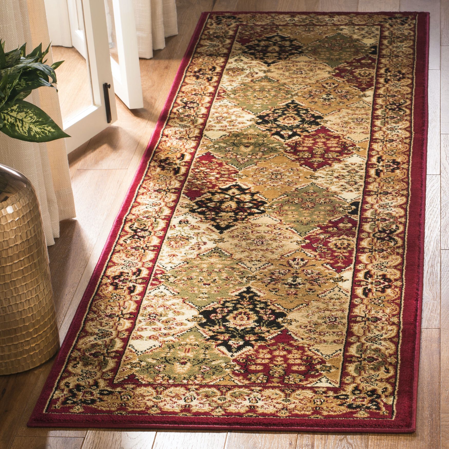 Lyndhurst 221 Multi / Red 2'-3 inches X 16' Runner Rug, , on-hover image number 1
