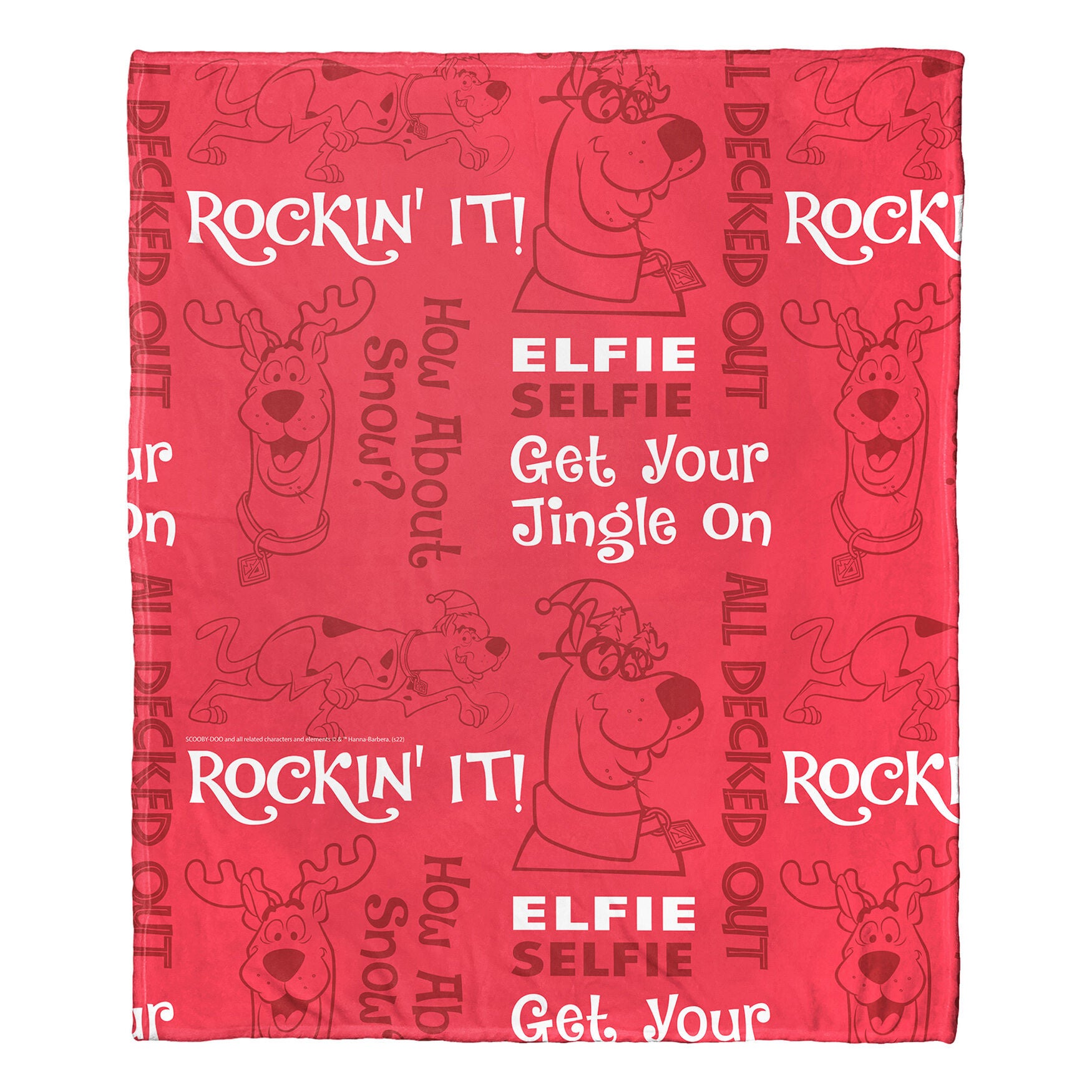 Wb Scooby Doo Get Your Jingle On Silk Touch Throw Blanket, , on-hover image number 1
