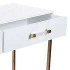 White Glam Metal Console Table, 31 x 47, , alternate image number null
