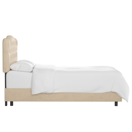 Velvet Tufted Bed, , alternate image number null